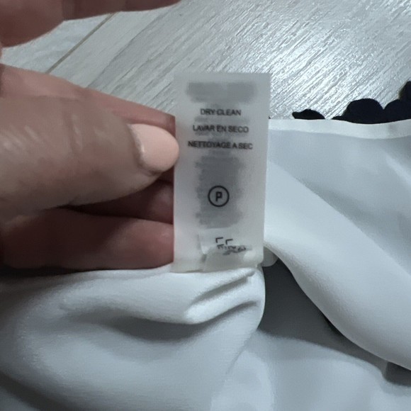 NWT Karl Lagerfeld Paris Knee Length Blue Circle Pencil Skirt Size 8 - Picture 9 of 9